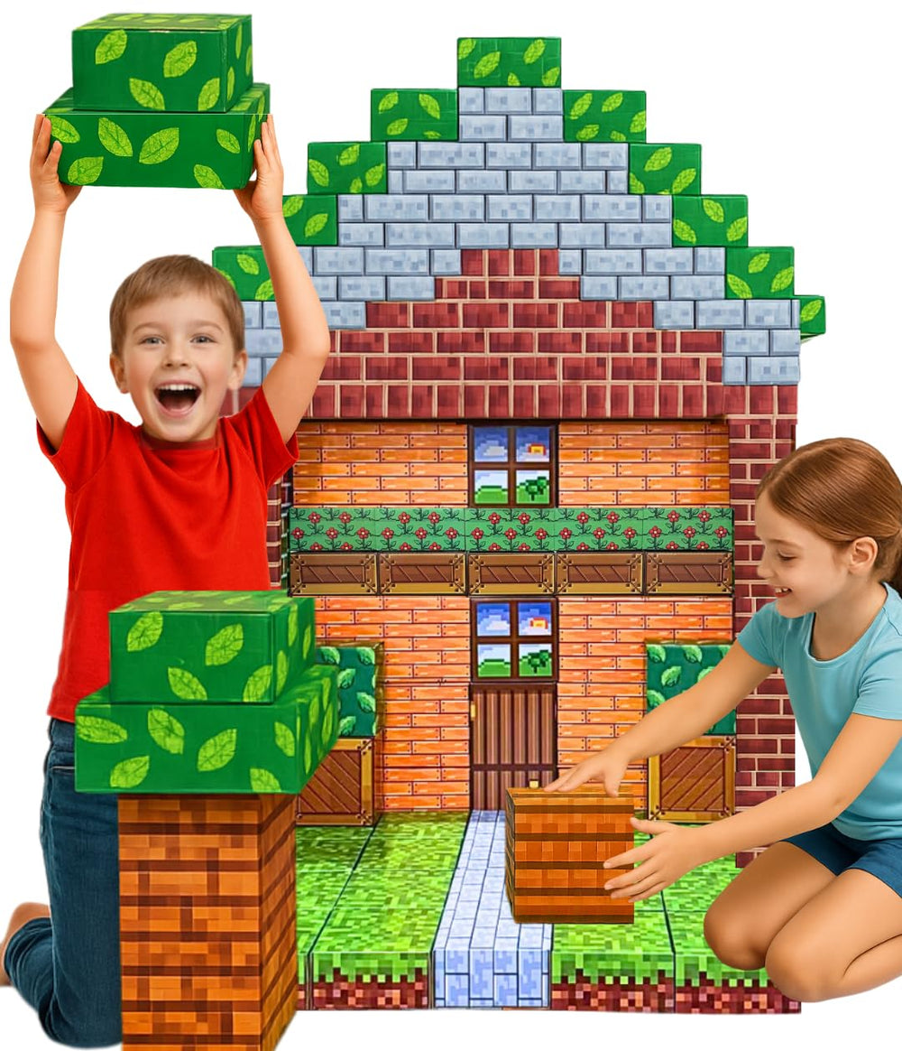 BVGME PixelStackers 100 jumbo blocks with colorful bricks inspire imaginative building play