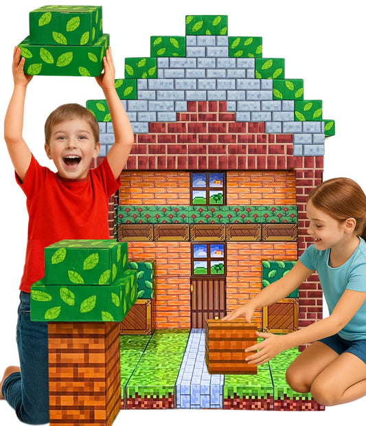 BVGME PixelStackers 100 jumbo blocks with colorful bricks inspire imaginative building play