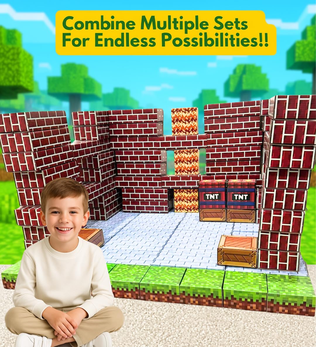 BVGME PixelStackers 100 piece set supports STEM inspired play through problem solving
