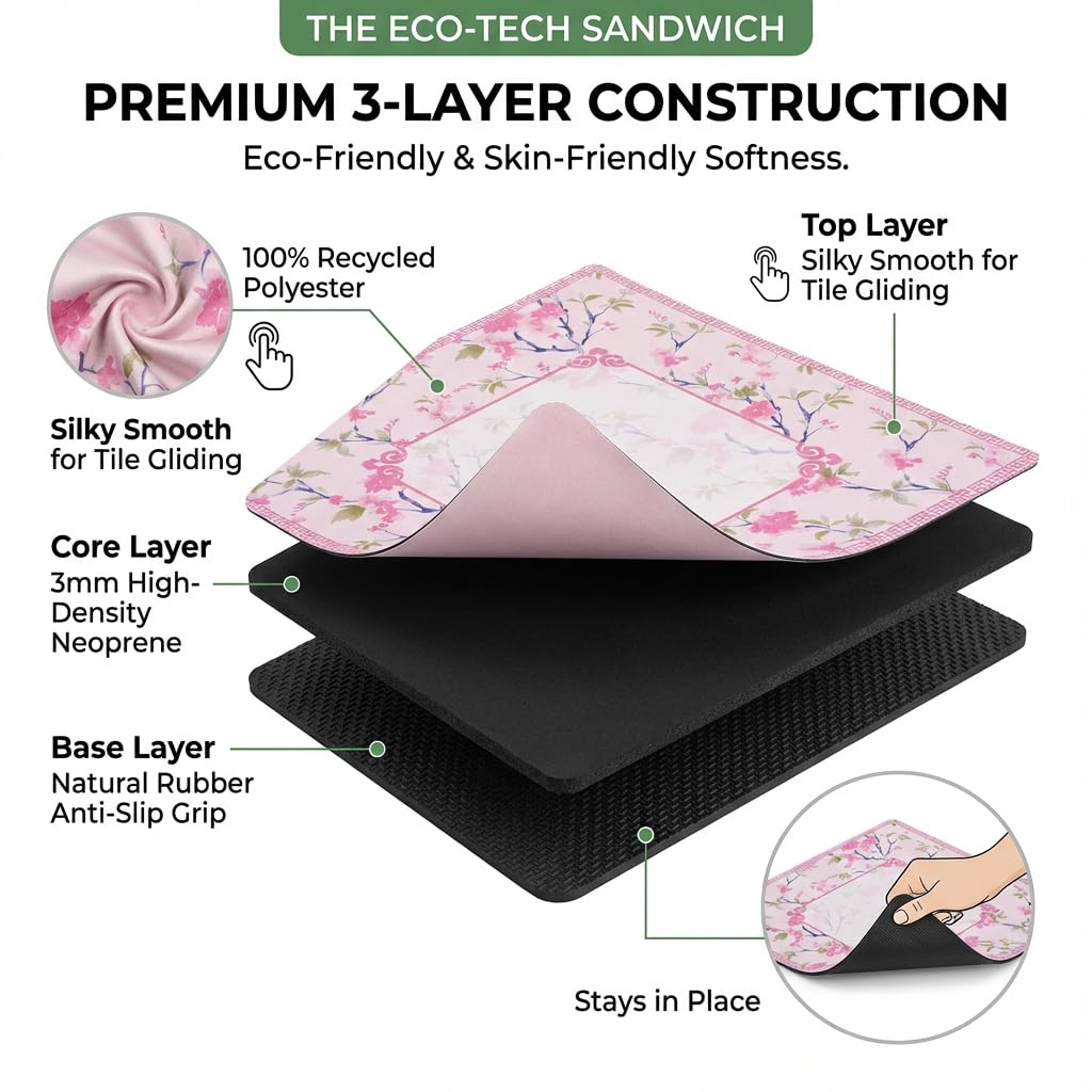 BVXVCB Mahjong mat pink ample 31-5inch surface for generous space.