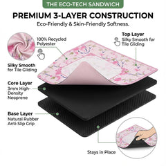 BVXVCB Mahjong mat pink ample 31-5inch surface for generous space.