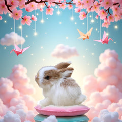 BWESOO white mini simulation rabbit home decor adds a cute accent