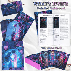 BWTY love tarot cards with guidebook for beginner-friendly love meanings