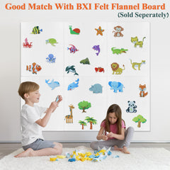 BXI letters and numbers felt pieces support early literacy and basic numeracy through play.