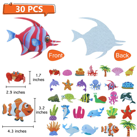 BXI sea animals felt pieces enhance fine motor skills during pretend play