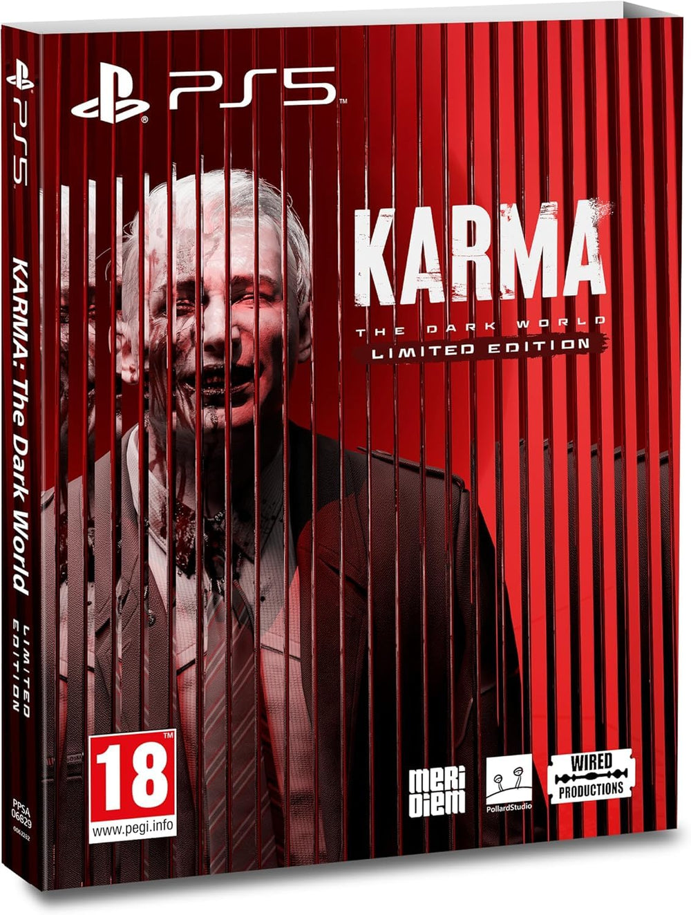 By Meri Diem Karma: The Dark World PS5 cover art evokes suspenseful storytelling atmosphere.