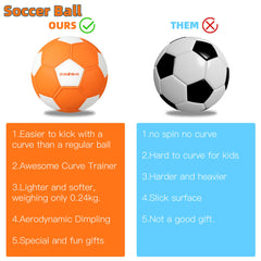 BYAOSUN Curve Soccer Ball 4 is lightweight for effortless kicking.