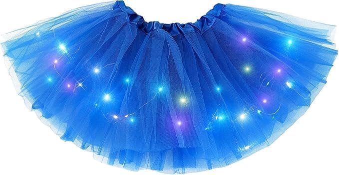 Bybyseno LED light front view of the girl tutu skirt for lively party glow