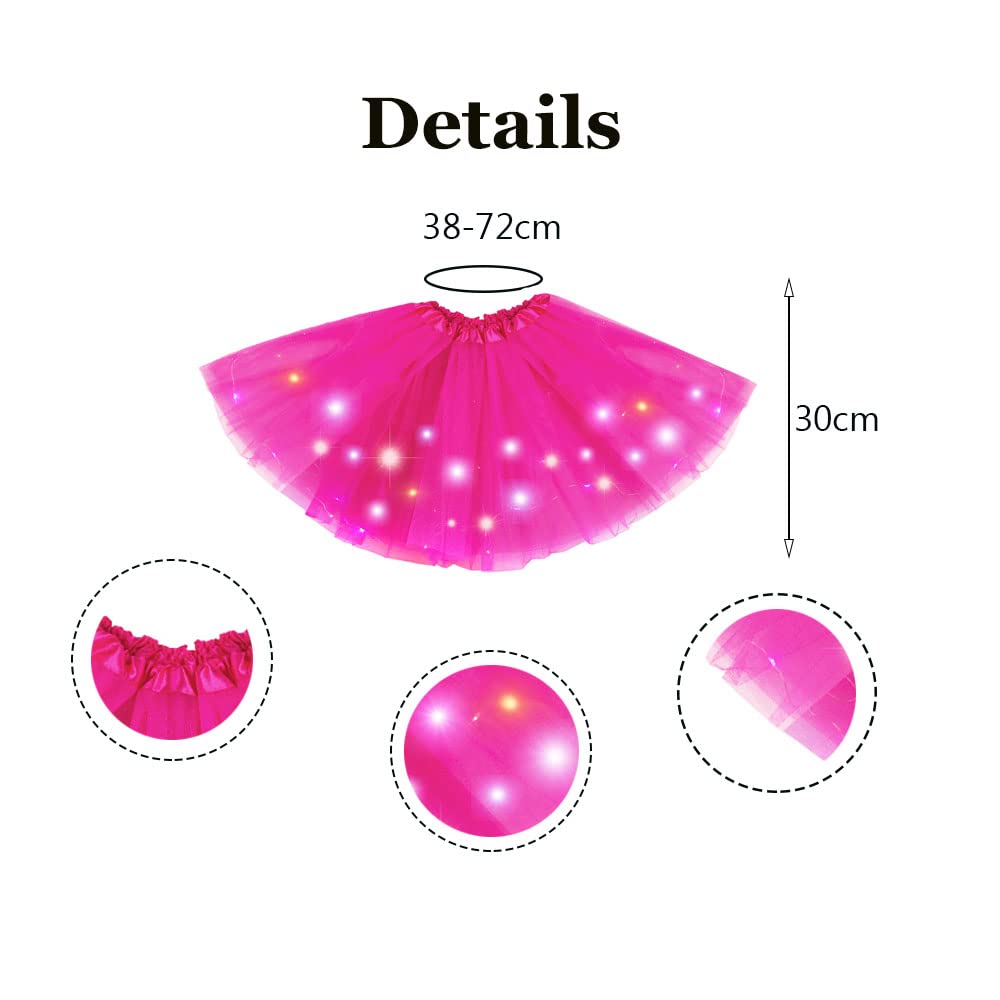 Bybyseno LED ballet dress, rose shade, perfect for festive performances and photo moments.