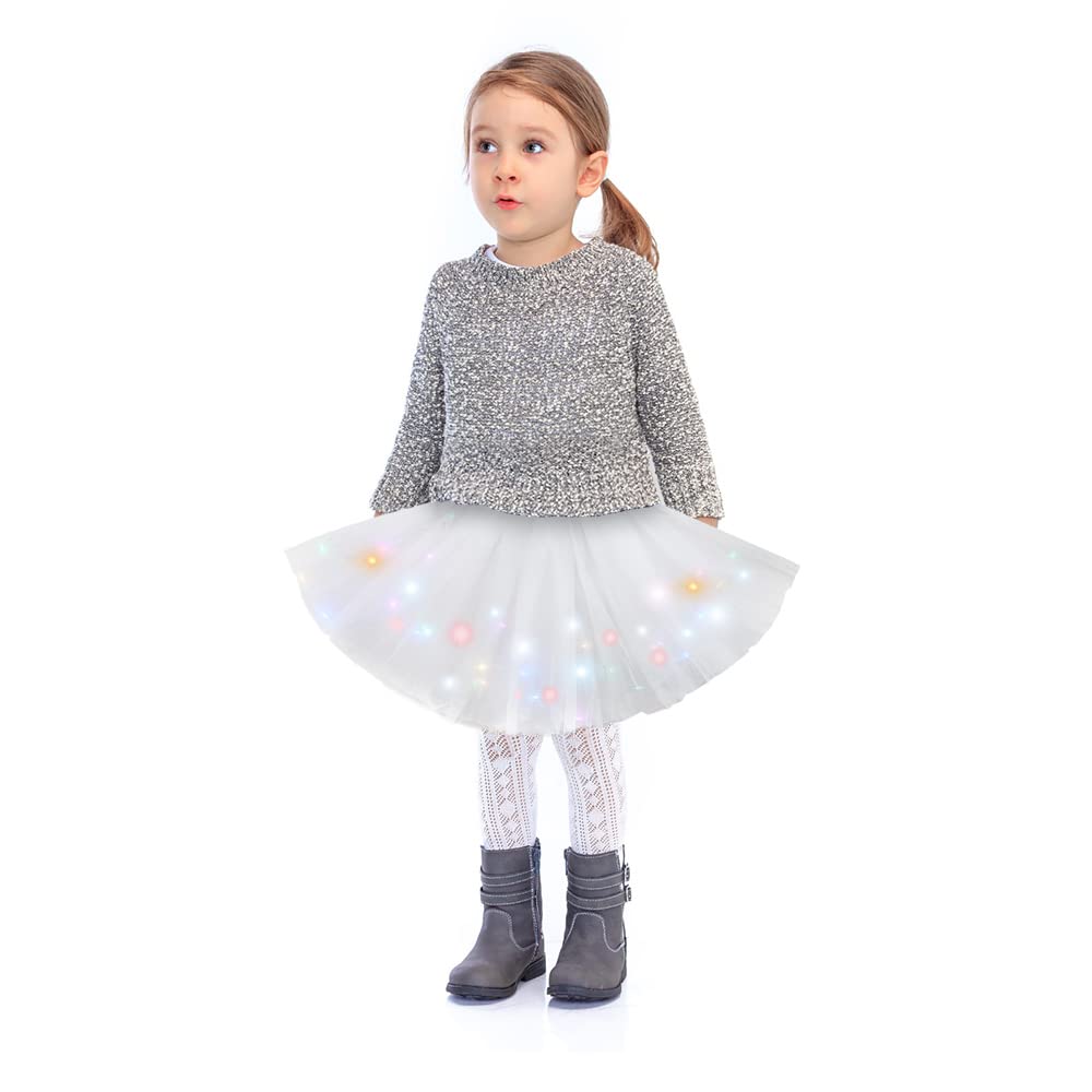 Bybyseno LED ballet tutu skirt glowing during kids' dance