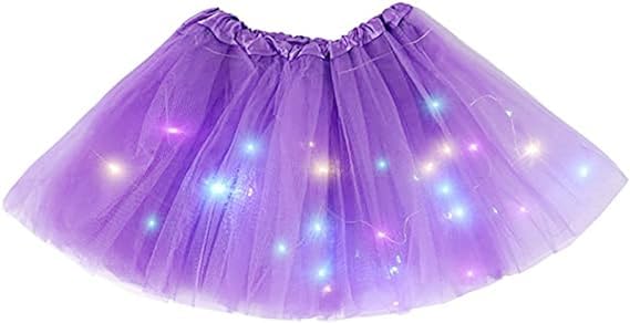 Bybyseno LED tutu skirt front view with multicolor lights for party-ready looks.