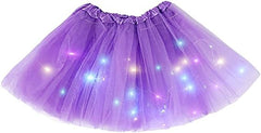 Bybyseno LED tutu skirt front view with multicolor lights for party-ready looks.