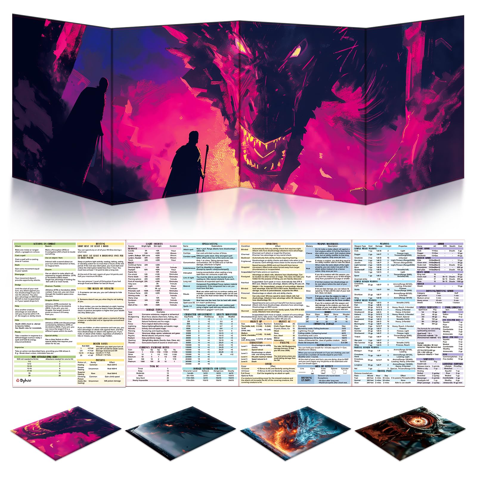 Byhoo DM Screen with immersive themes enhances D&D storytelling