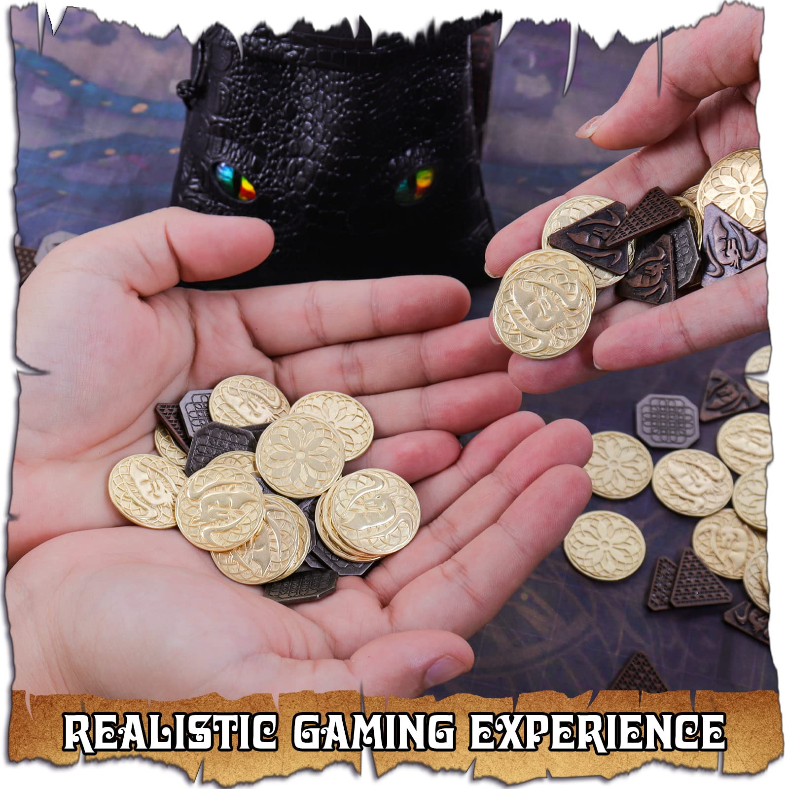 Byhoo DND coins in action during tabletop sessions for richer immersion