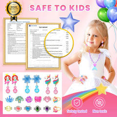 BYHTTKIGM 24-piece kids jewelry set for creative dress-up and imaginative play