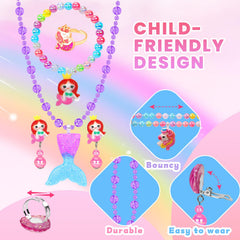 BYHTTKIGM frozen/mermaid theme jewelry adds color to costumes and celebrations
