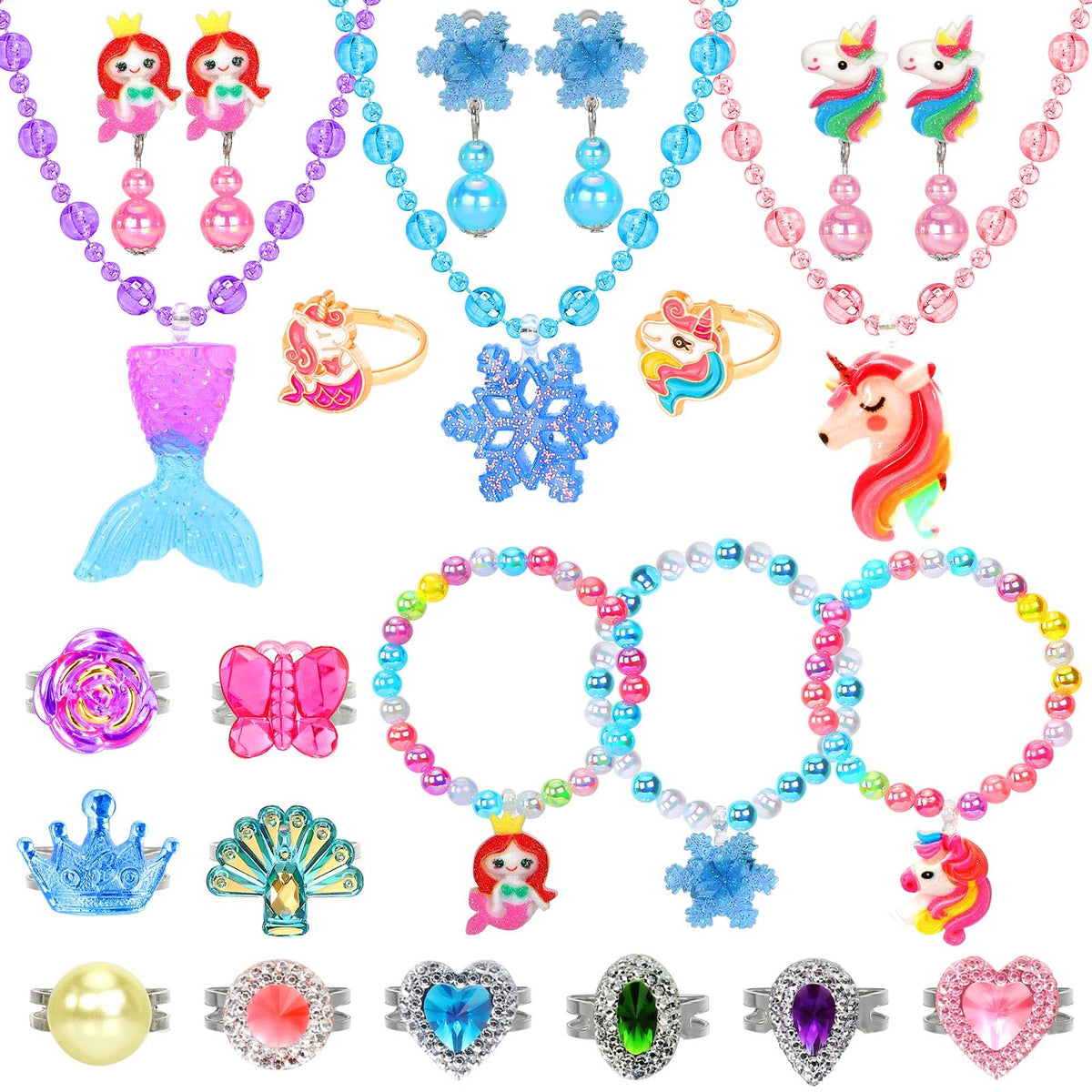 BYHTTKIGM little girl rings in pink gift box for gifting and dress-up play