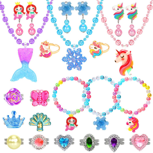 BYHTTKIGM little girl rings in pink gift box for gifting and dress-up play