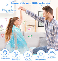 BYHTTKIGM snowflake frozen dress shines with sequins for special party looks