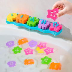BYKASIST baby bath toys with 20 floating pieces for sorting and stacking