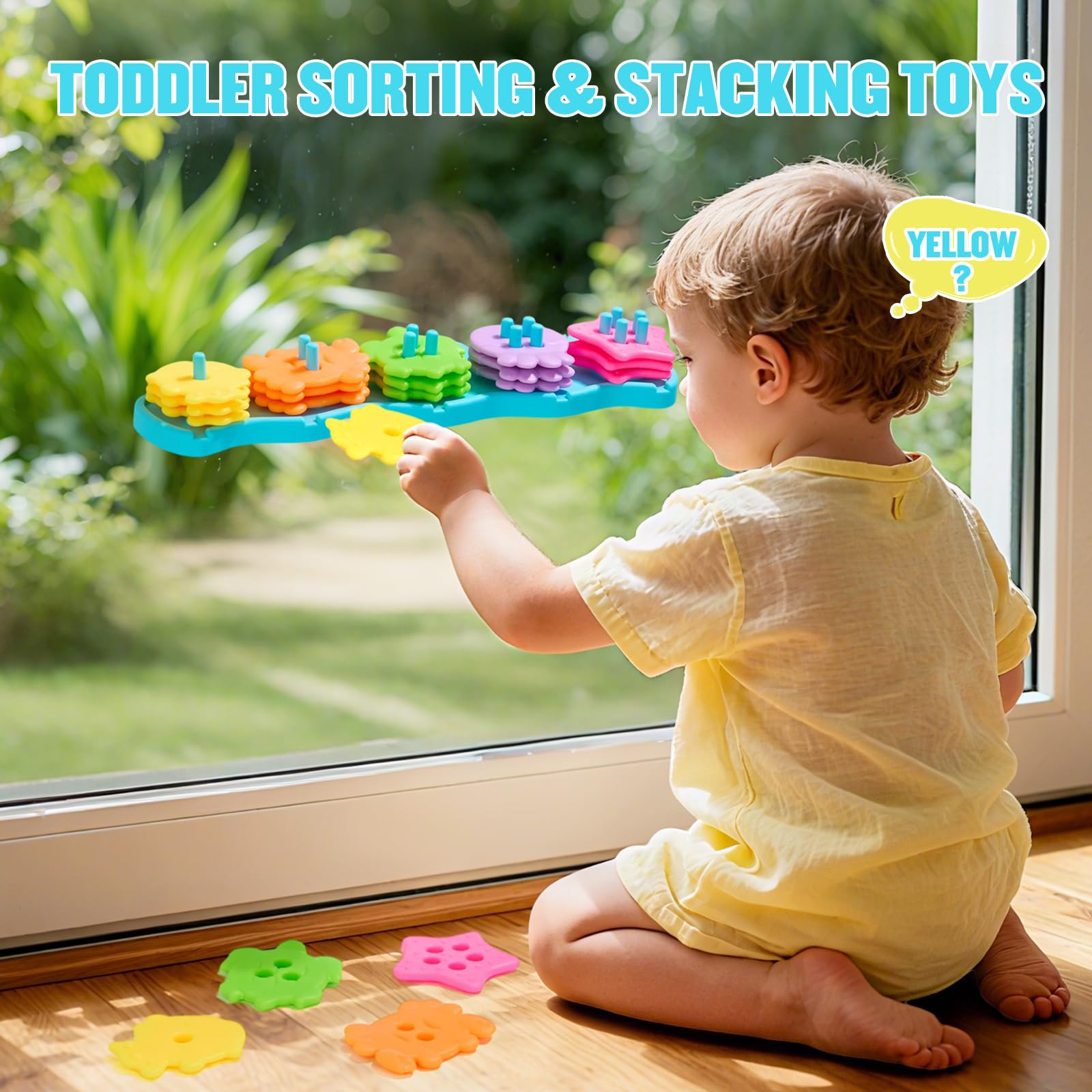 BYKASIST color shape sorter bath toys for early recognition and motor skills