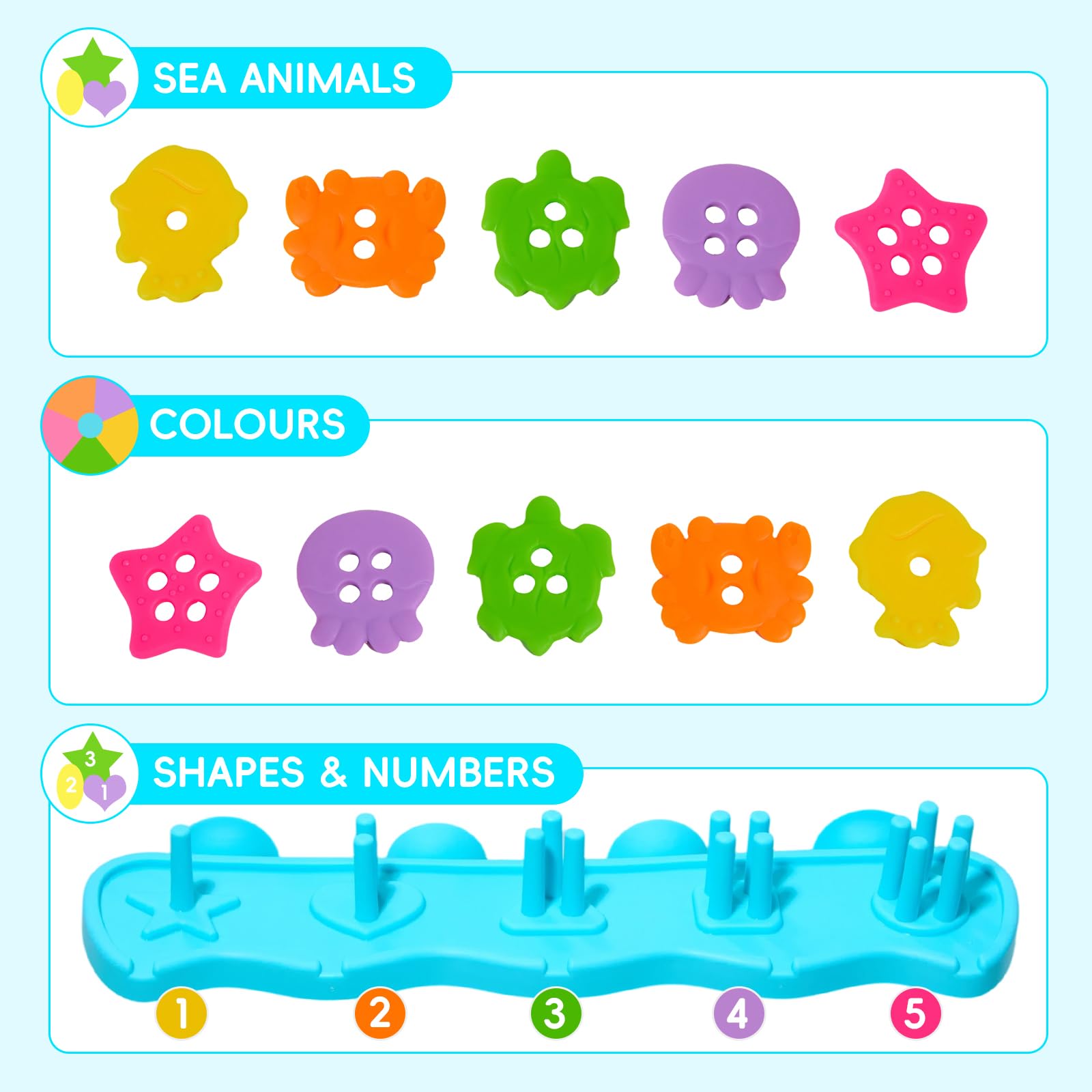 BYKASIST mold-free bath toys designed for toddlers ages 1-3