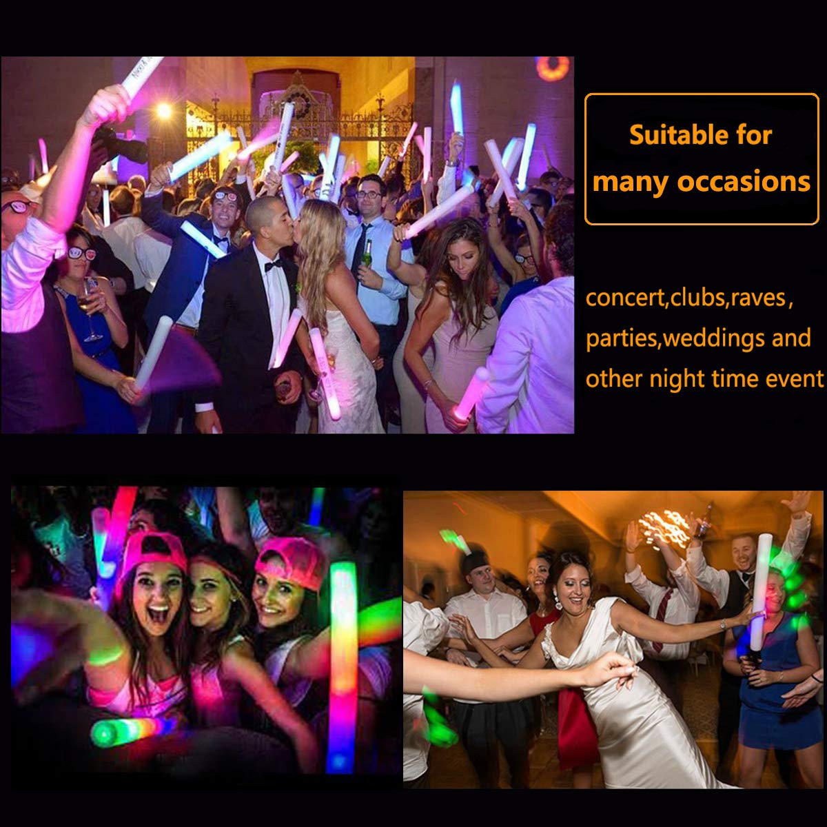 Durable soft-foam glow stick designed for reuse