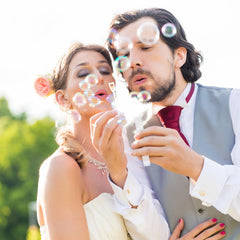 Bymugo wedding moments with bubbles creating photogenic memories.
