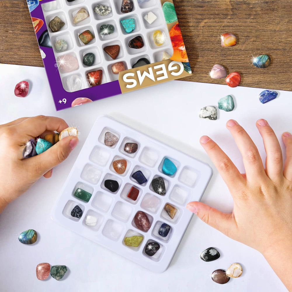 Byncceh crystal cluster display for classroom or home science demo