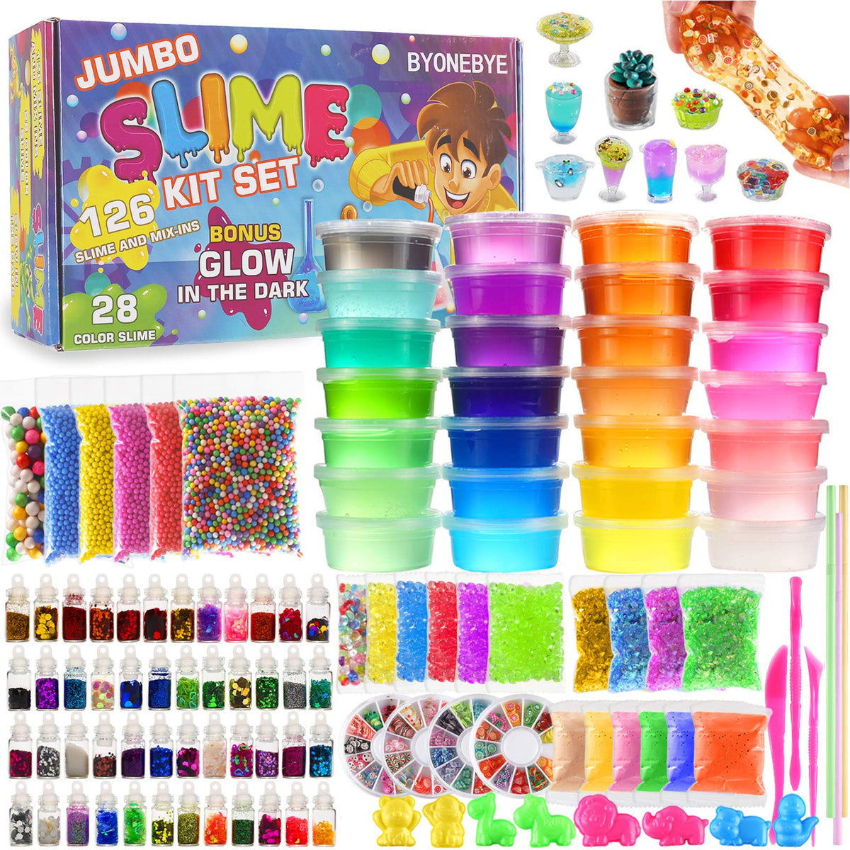 BYONEBYE DIY slime kit box for creative play and family fun.