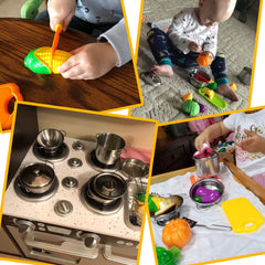 BYONEBYE potholders and gloves ensure safe handling during play.