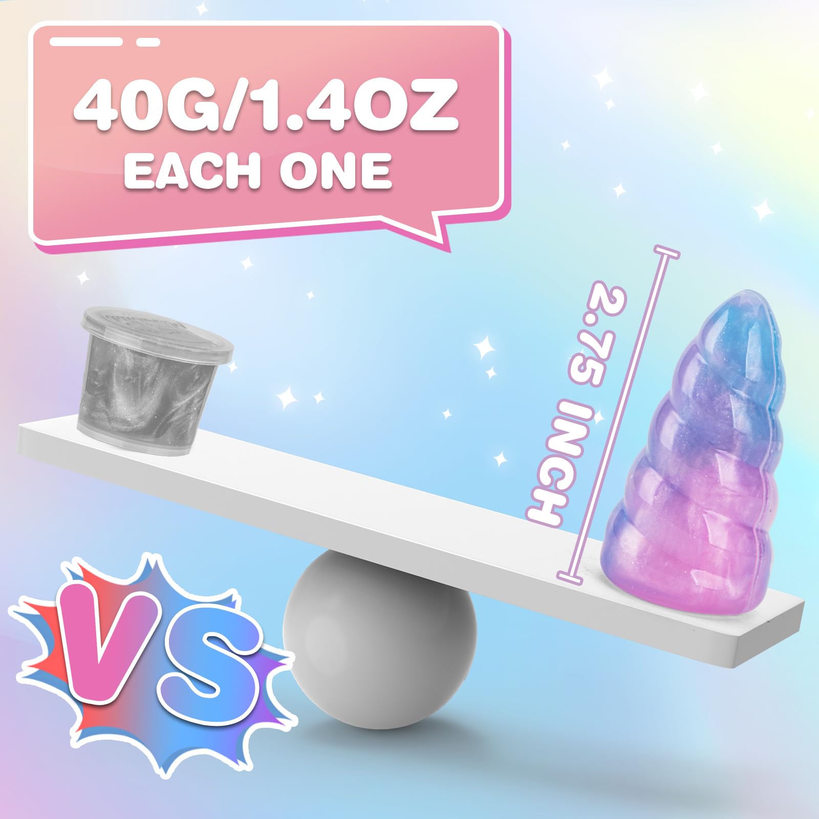BYONEBYE Unicorn Slime display box showcases the 36-pack neatly for gifting