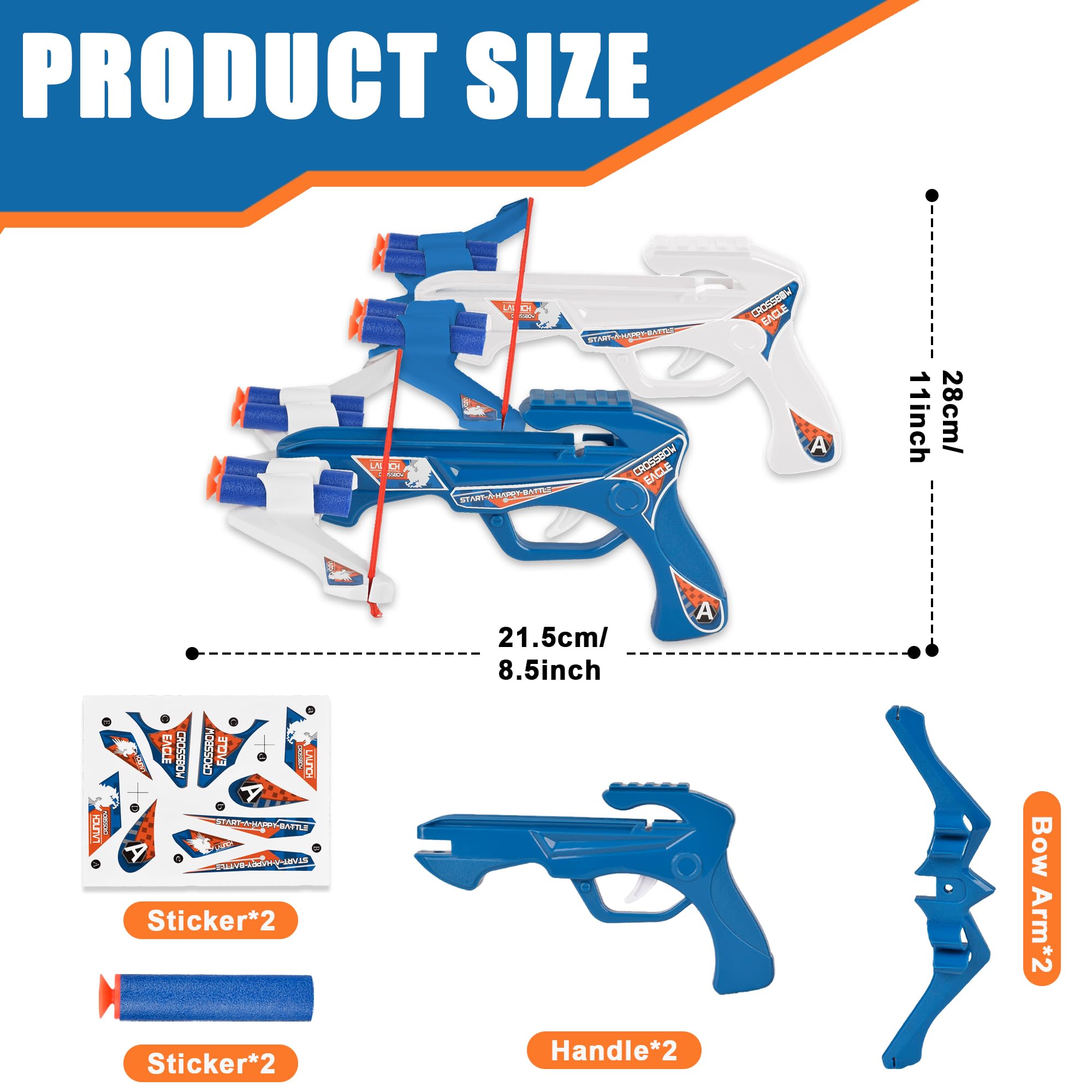 Bytewar foam crossbow darts, 20-pack, for safe, repeated target practice