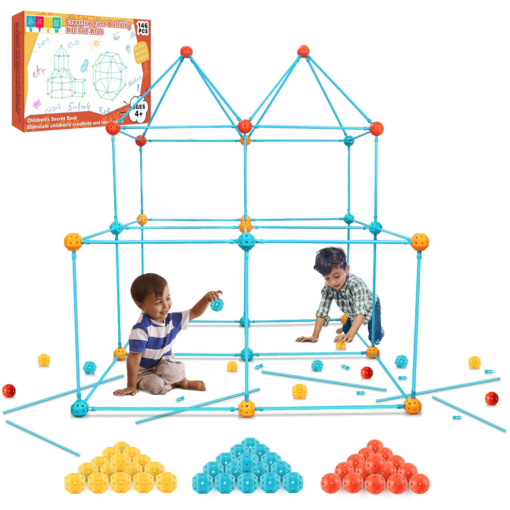 BZseed Fort Building Kit assembly for creative indoor play and STEM learning.