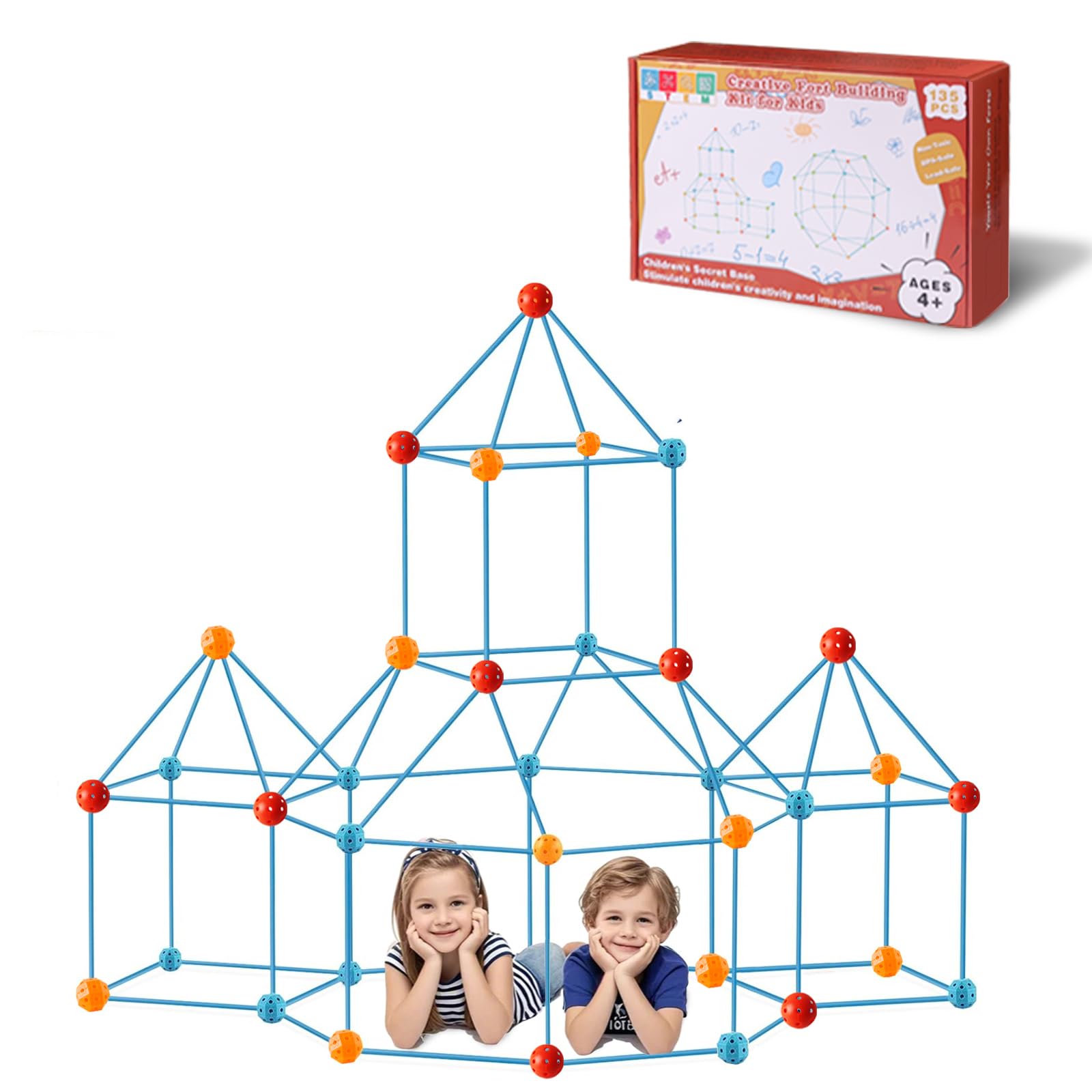 BZseed Fort Building Kit cave setup for imaginative play and group creativity