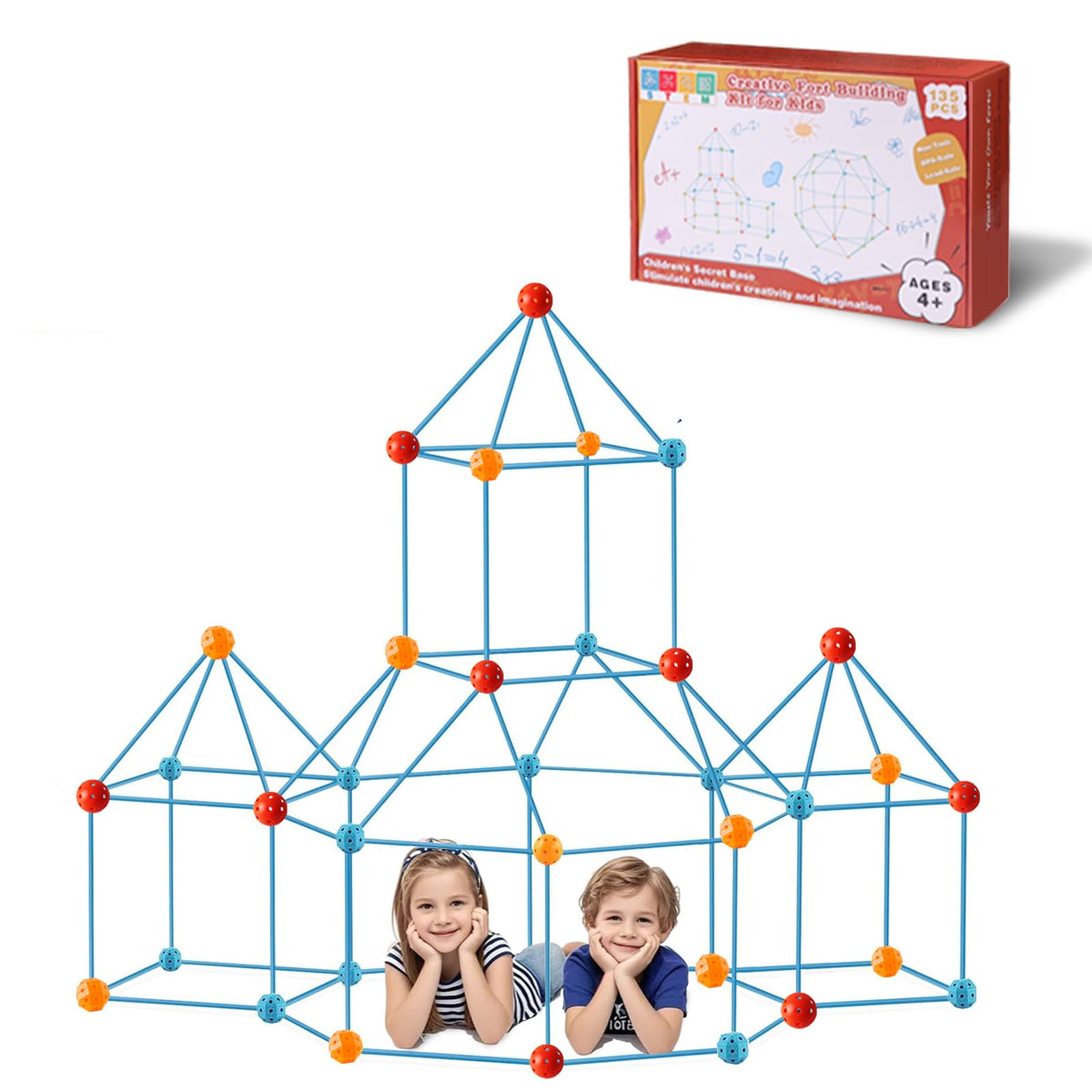 BZseed Fort Building Kit cave setup for imaginative play and group creativity