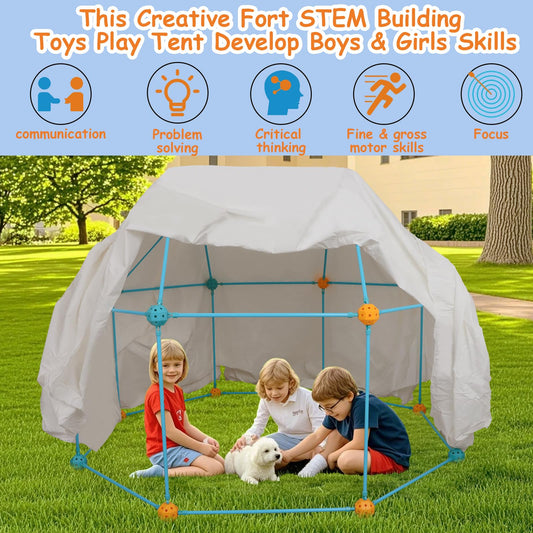 BZseed Fort Building Kit tunnel build boosts problem-solving and engineering curiosity