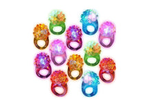 C&H Solutions novelty 96-count flashing LED bumpy rings for celebrations