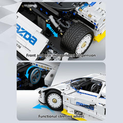 CaDA C63007W Mazda 787B opening doors demonstrates interactive features for posing.