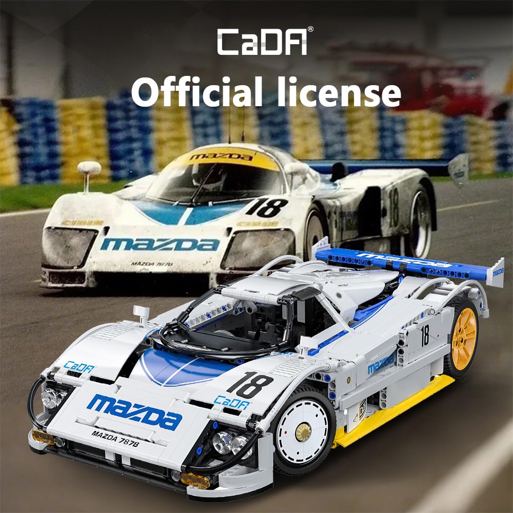 CaDA C63007W Mazda 787B rotary-engine shows motion for engaging display and learning.
