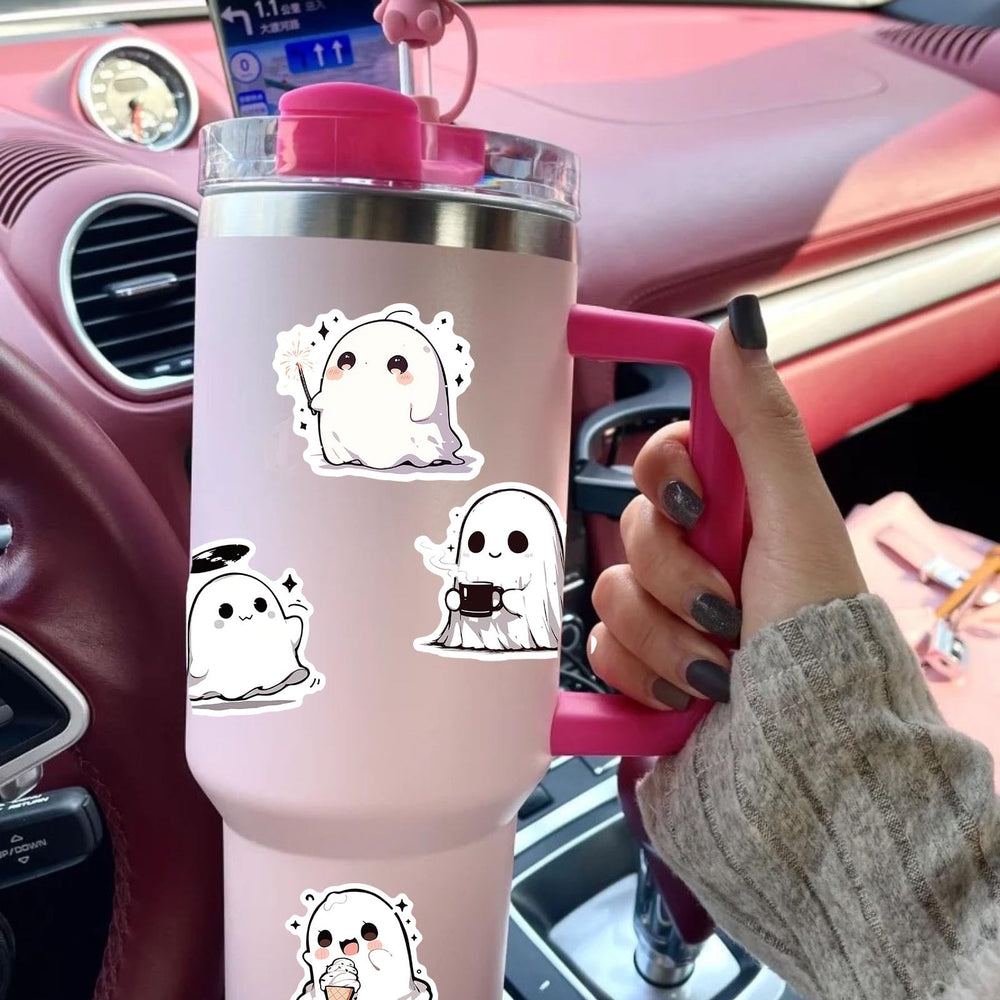 Caakkee laptop ghost stickers display bright, clear images resilient to daily use.