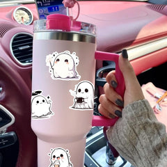 Caakkee laptop ghost stickers display bright, clear images resilient to daily use.