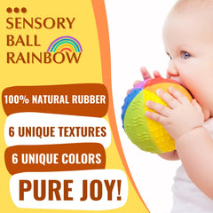 caaocho Hand-painted sensory ball with plant based dyes for baby's color exploration