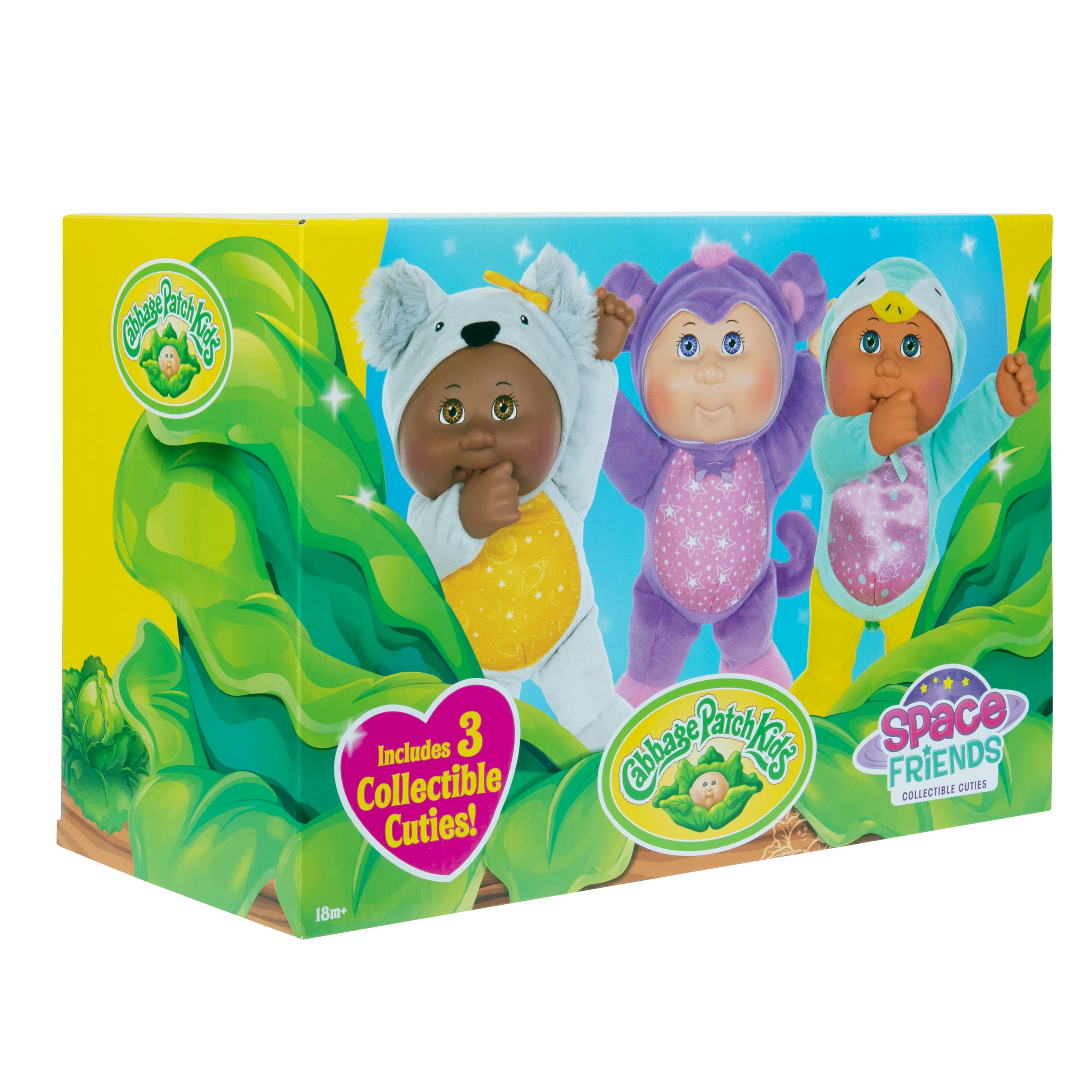 Cabbage Patch Kids Space Friends 3-pack packaging image hints at exclusive Amazon gift option