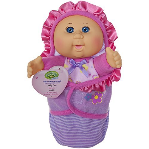Cabbage Patch Kids swaddler 9-inch doll with removable blanket for cozy snuggles
