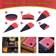 CACSPS foldable dog pool-size-xl fits larger dogs or multiple pets.