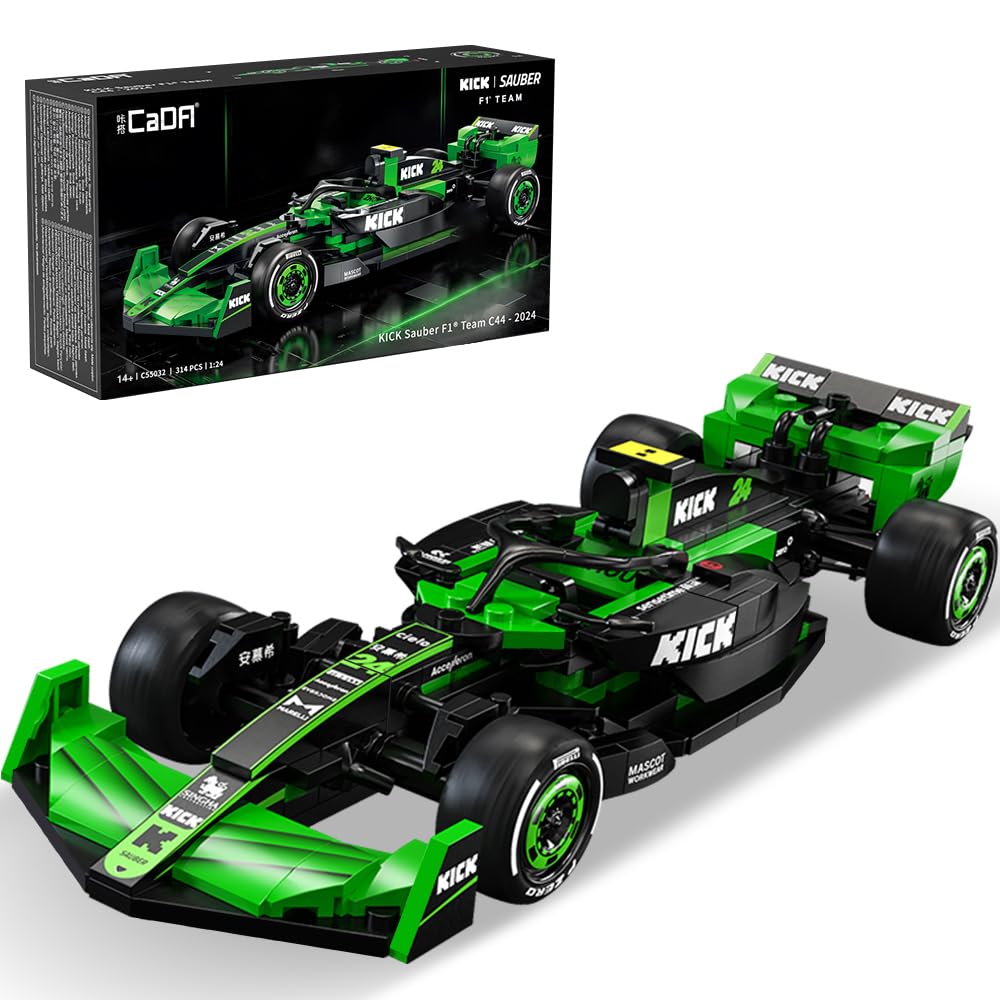 CaDA C55032W Kick Sauber F1 model chassis close-up for display