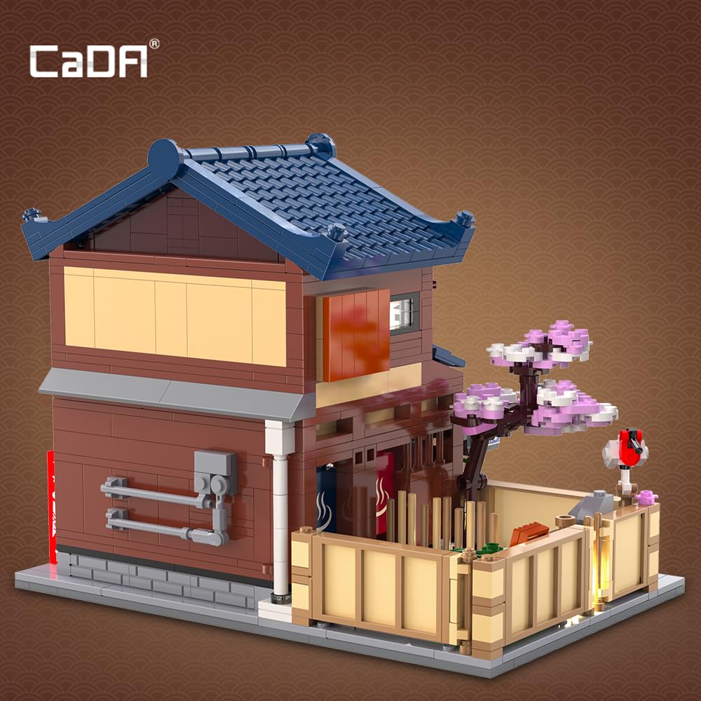 CaDA C66012W Kyoto street scene on a compact study shelf