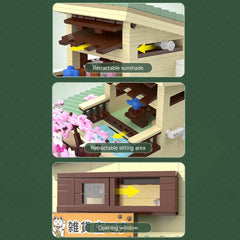 CaDA Japanese Style Cat Grocery Store House blocks for hands-on building and creativity