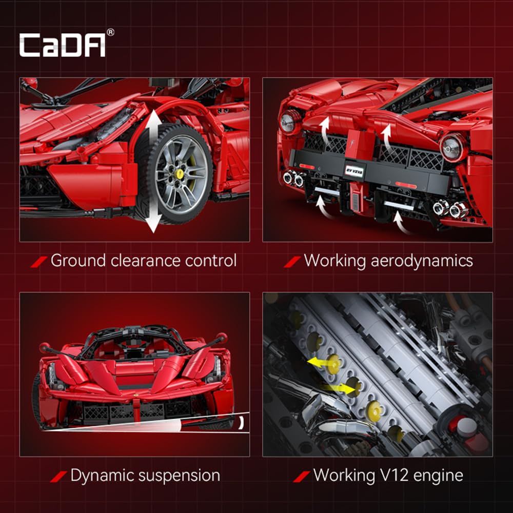 CaDA LaFer Master C61505W rear wing and diffuser linkage for accurate aero look